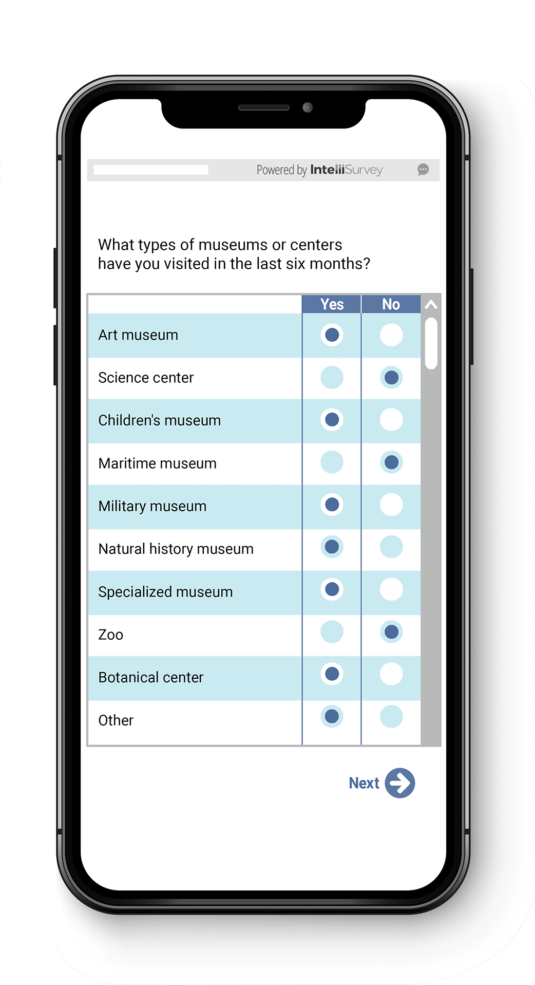 Mobile-friendly survey